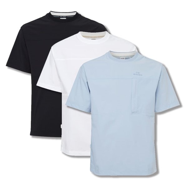 [부산점] 온더락 쉐도우 남성 우븐 포켓 반팔 티셔츠 DMM25215