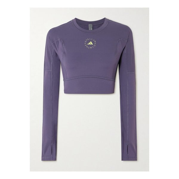 바이스텔라매카트니 트루스트렝스 컷아웃 크롭 프린트 탑 퍼플 1647597343818698