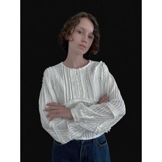 [24 FALL][SALT Label] VANESSA RUFFLE BLOUSE_IVORY