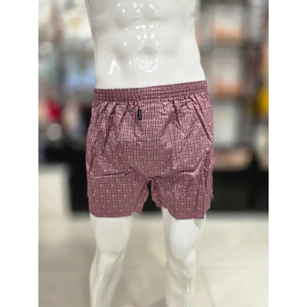 [시흥점] S 비너스 ) 면100수 주자 체크도트나염 남성 트렁크 [VPA1927D-WI]