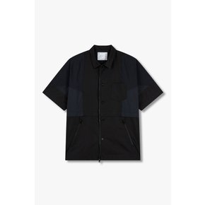 남성 포플린 나일론 믹스 숏 슬리브 셔츠 (블랙) 6425141506000