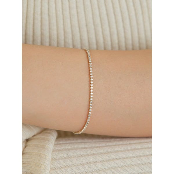 14k 미니 라운드 테니스 팔찌 (14k골드) BR07