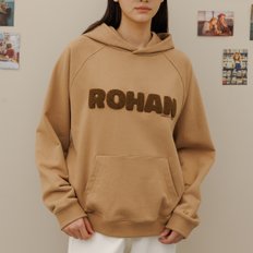 Buccle lettering hoodie_Camel