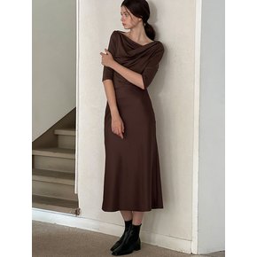 [24FW] Lautre Satin flare skirt brown