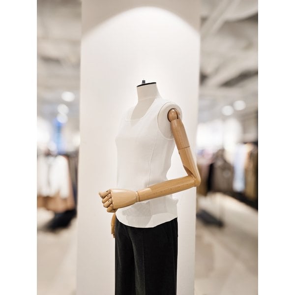 [파주점] [더아이잗컬렉션]골지 믹스 슬리브리스 니트 CS4B1PO621