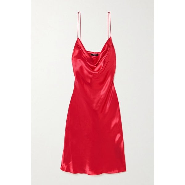 드레이프 새틴 미니 원피스 46376663162945936