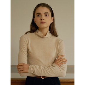 T Wool Basic Turtleneck_Wheat