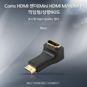 D-Sub 젠더Mini HDMI F꺽임형 젠더 커넥터 M 상향90도