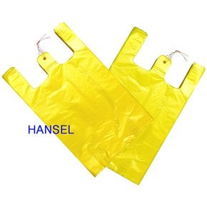 포장/분리수거 손잡이 비닐봉투 3L/노랑 대 300매