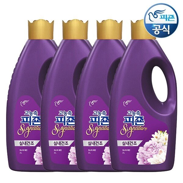 고농축 섬유유연제 시그니처 미스틱레인 2L 용기 x 4개