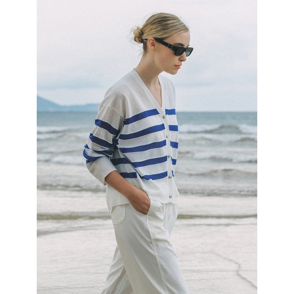 Marine Mesh Cardigan (White)