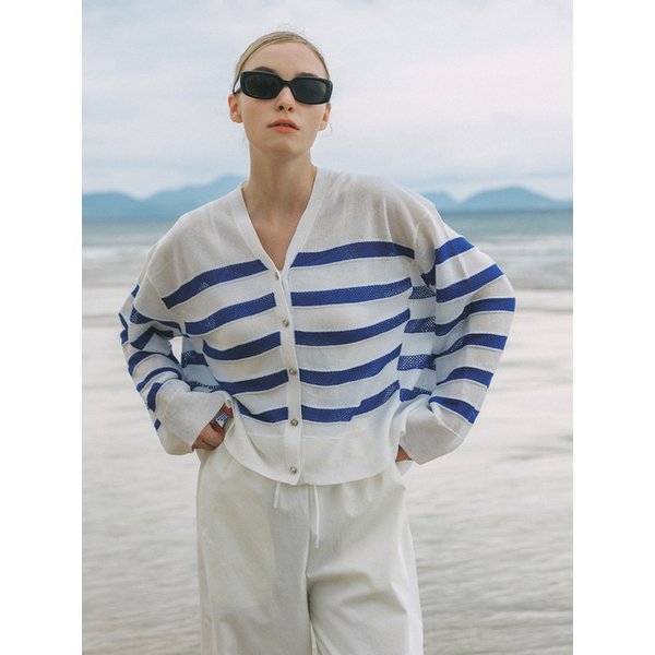 Marine Mesh Cardigan (White)