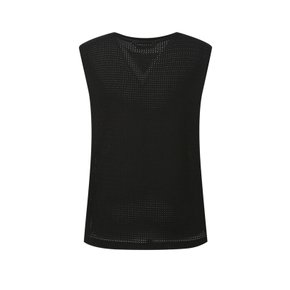 [25SS] 블랙 펀칭 로고자수 민소매티셔츠 DLTS5B301BK