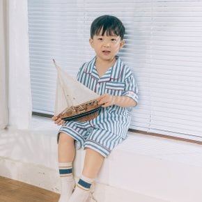 [태하 PICK] 실크핏  토브 여름 반팔 카라 키즈 잠옷 세트