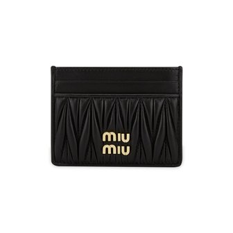  미우미우 여성 마테라쎄 블랙 카드지갑 5MC076 AFPP F0002