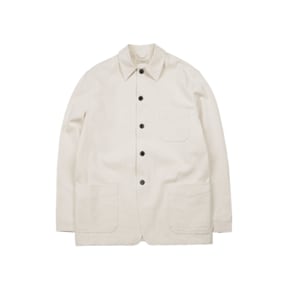 Cotton French Work Jacket (Ivory)