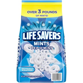 Life Savers Pep-O-Mint 브레스 민트 벌크 하드 캔디 1.53kg 개별포장