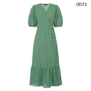 ab.f.z 잔꽃무늬 랩스타일 반팔 원피스 (AFX3HO35A)