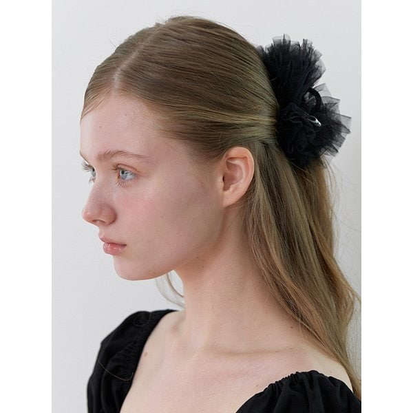 tutu mesh ribbon claw - black