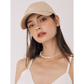 SIGNATURE LOGO STITCH BALL CAP(BEIGE)