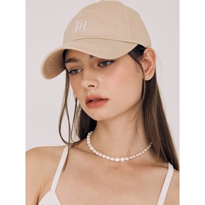 SIGNATURE LOGO STITCH BALL CAP(BEIGE)