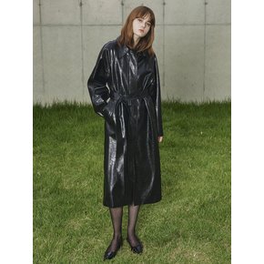 Vegan Leather Balmacaan Trenchcoat_3colors