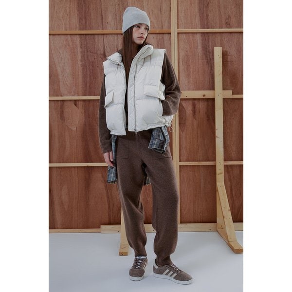 [리오더] 스탠드 카라 지퍼 다운 베스트 7155417001205