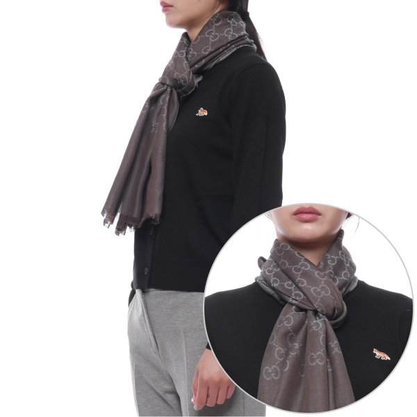 [부산점] [구찌] 25FW 여성 GG 자카드 울 실크 머플러 (165904 3G646 1264 W 25F)