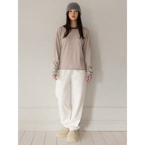 Fleece jogger pants (ivory)