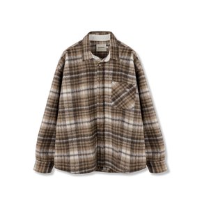Sanders Check Shirt Jacket BROWN