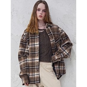 Sanders Check Shirt Jacket BROWN