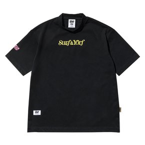 반팔티 모크넥 서퍼&욜프 블랙 YORF SHORT SLEEVE MOCK NECK SURF & YORF BLACK