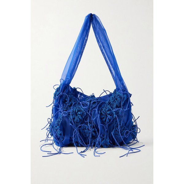 파울린 두얀코트 프린지 크로셰 레이스 트리밍 오간자 숄더백 46376663163042934