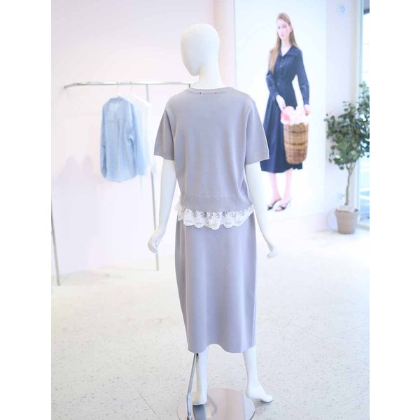 [여주점] 여성 레이스 패치 니트 코디 세트 YK6MO303