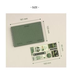 표지 꾸미기 다이어리 (6개월) 만년 좌철 66매 181x122mm 스프링노트 먼슬리 위클리 라이프 에디터 플래너