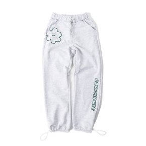 [EZwithPIECE] DAISY SWEAT PANTS (WHITE MELANGE)