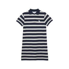 여성 베이비 폭스 멀티 스트라이프 폴로 드레스 멀티컬러 OW01619KJ7010-0239