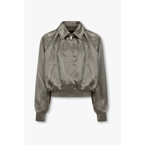 밴딩 헴 지퍼드 새틴 점퍼 7115420905137