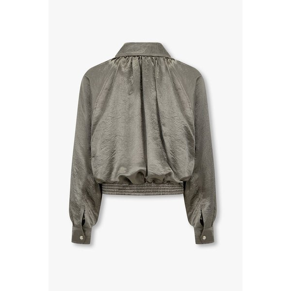 밴딩 헴 지퍼드 새틴 점퍼 7115420905137