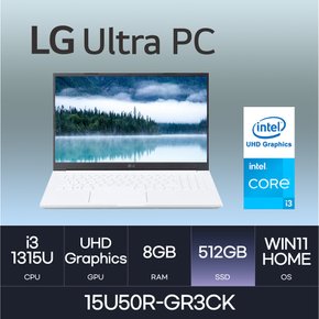 LG전자 울트라PC 15U50R-GR3CK(WIN11HOME / SSD 512GB / RAM 8GB)HMC