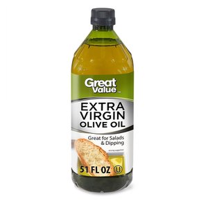  [해외직구]그레이트밸류 100% 엑스트라버진 올리브오일 1.5L Great Value Extra Virgin Olive Oil 51oz