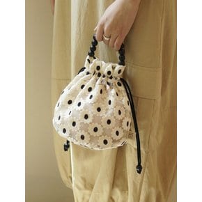 poppy bucket bag_white flower