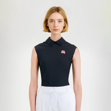 MARTINE GOLF [정상가 198000원]여성 백집업 슬리브리스 블랙 (QW0DKS21939)