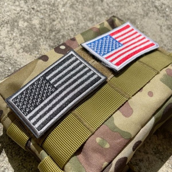 USA 미국 국기 와펜 장식용 찍찍이 1P (WFJ8LMH)