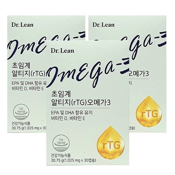 닥터린 초임계 알티지 rTG 오메가3 30캡슐 x 3개 3개월분