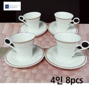 /4인 커피잔세트 8P//도자기/찻잔/선물용