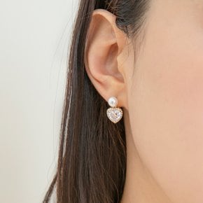 EG364 Heart&Pearl Earring