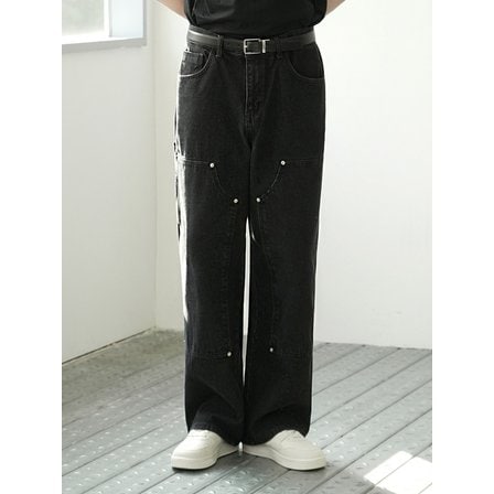 와르 포 맨 M222 CARPENTER WORK PANTS_BLACK