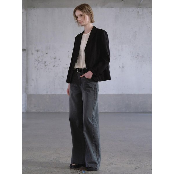 Back Button Regular Fit Jacket  Black (KE6311M045)