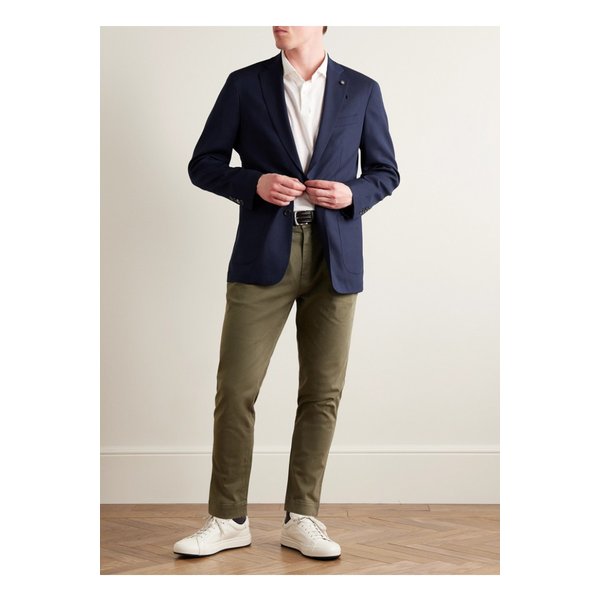 익스커저니스트 플렉스 언스트럭처드 울 혼방 블레이저 블루